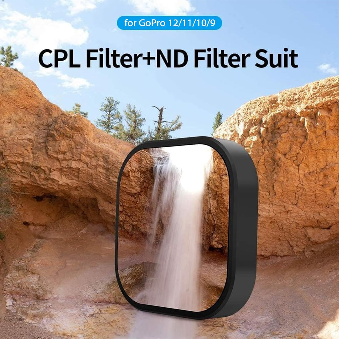 REYGEAK Objektivfilter CPL ND8 ND16 ND32, kompatibel mit GoPro Hero 12/Hero 11 Black Hero 10/9, Neut