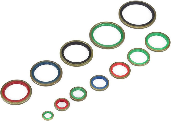 Dichtring - 6 8 10 12 14 16 18 20 22 24 27 30 mm Metall Gummi Sealing Ölabstreifring Ablassstopfen D