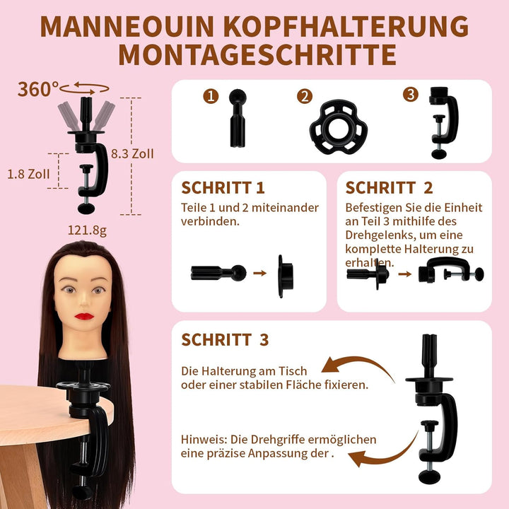 Trainingsköpfe 100% von dem Hochtemperaturfaser Haar 28zoll Trainingskopf für Frisöre with stand DIY