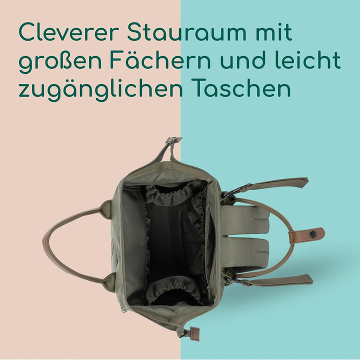 Bebeconfort Baby Wickelrucksack, Wickelauflage Inklusive, Wickeltasche Kinderwagen mit Grossen Tasch