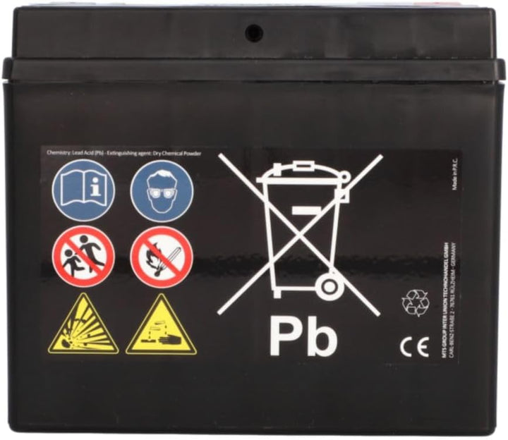 CARTEC Motorradbatterie YTX12-BS, 10Ah, 180A, Gel Technologie Motorrad-Starter-Batterie, Erstausrüst