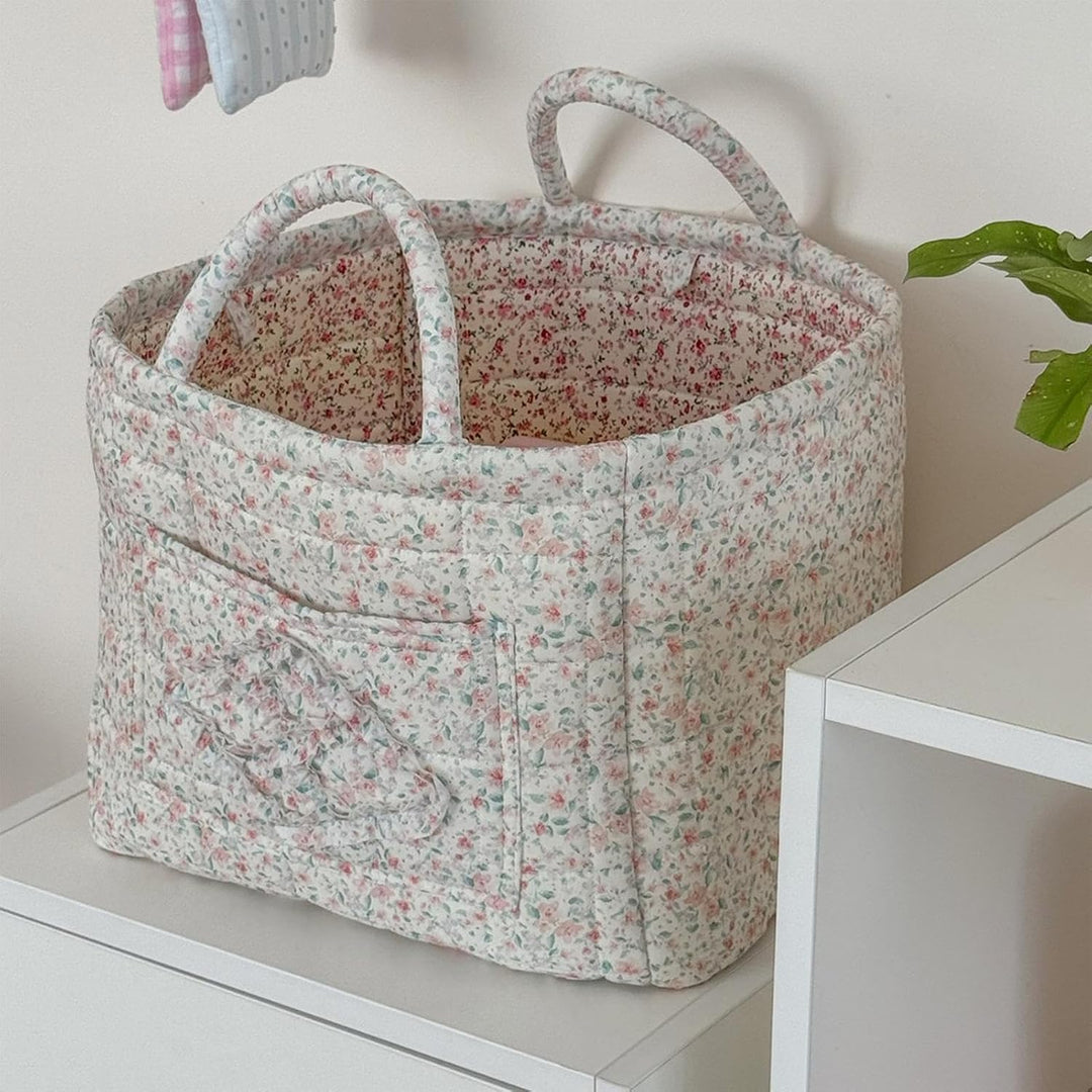 Generisch Stoff-Aufbewahrungskorb Boho Tragetasche Organizer Grün, Grün