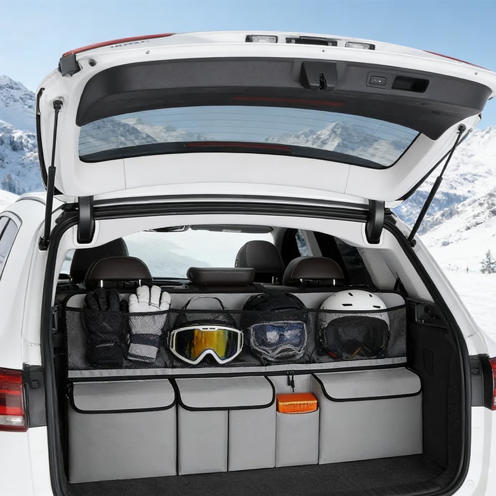 Auto Kofferraum Organizer, 105x51cm Kofferraum Organizer mit Hängefunktion, Wasserdichte Multifunkti