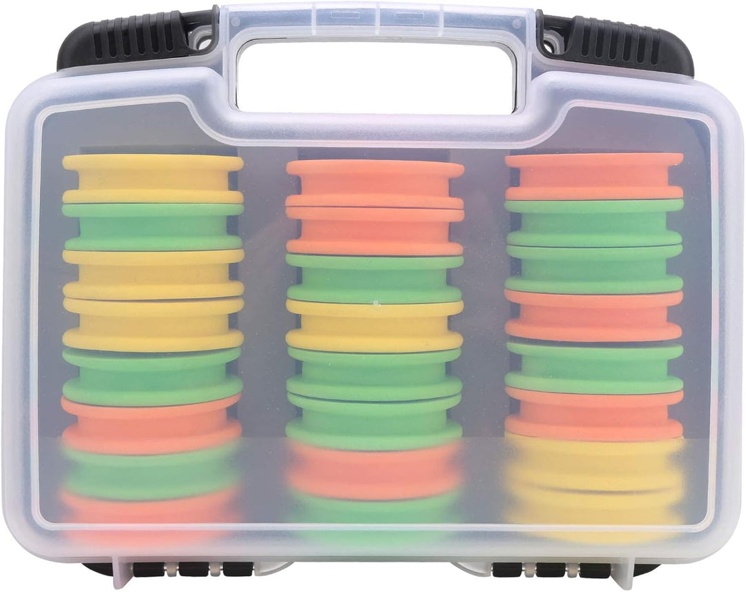 24pcs Eva Angelschnur Lagerung Spulen,Angelschnuraufbewahrung Schaumstoff,Angelschnur-Aufbewahrung F
