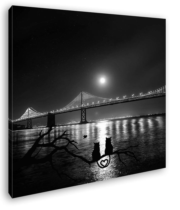 deyoli gigantische Brücke in San Francisco Format: 70x70 Effekt: Schwarz&Weiss als Leinwandbild, Mot
