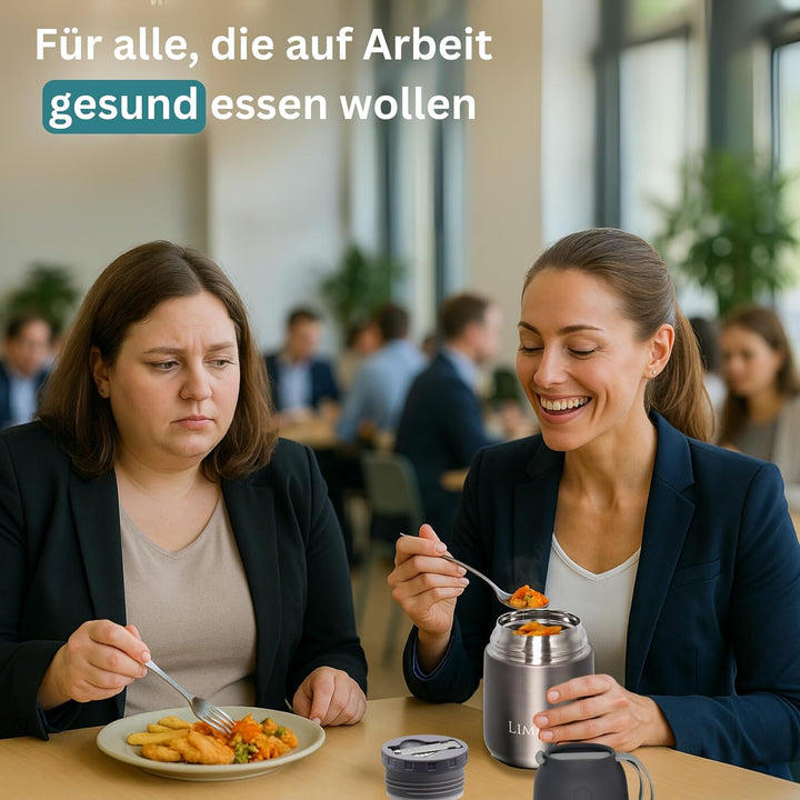 Thermobehälter für Essen - 500ml - Warmhaltebehälter für Speisen - Thermo Lunchbox Edelstahl - Essen