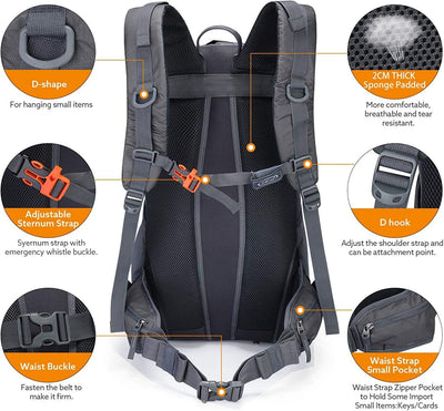 G4Free 45L Wanderrucksäcke mit Regenschutz Wasserdicht Trekkingrucksack Reiserucksack Outdoor Campin