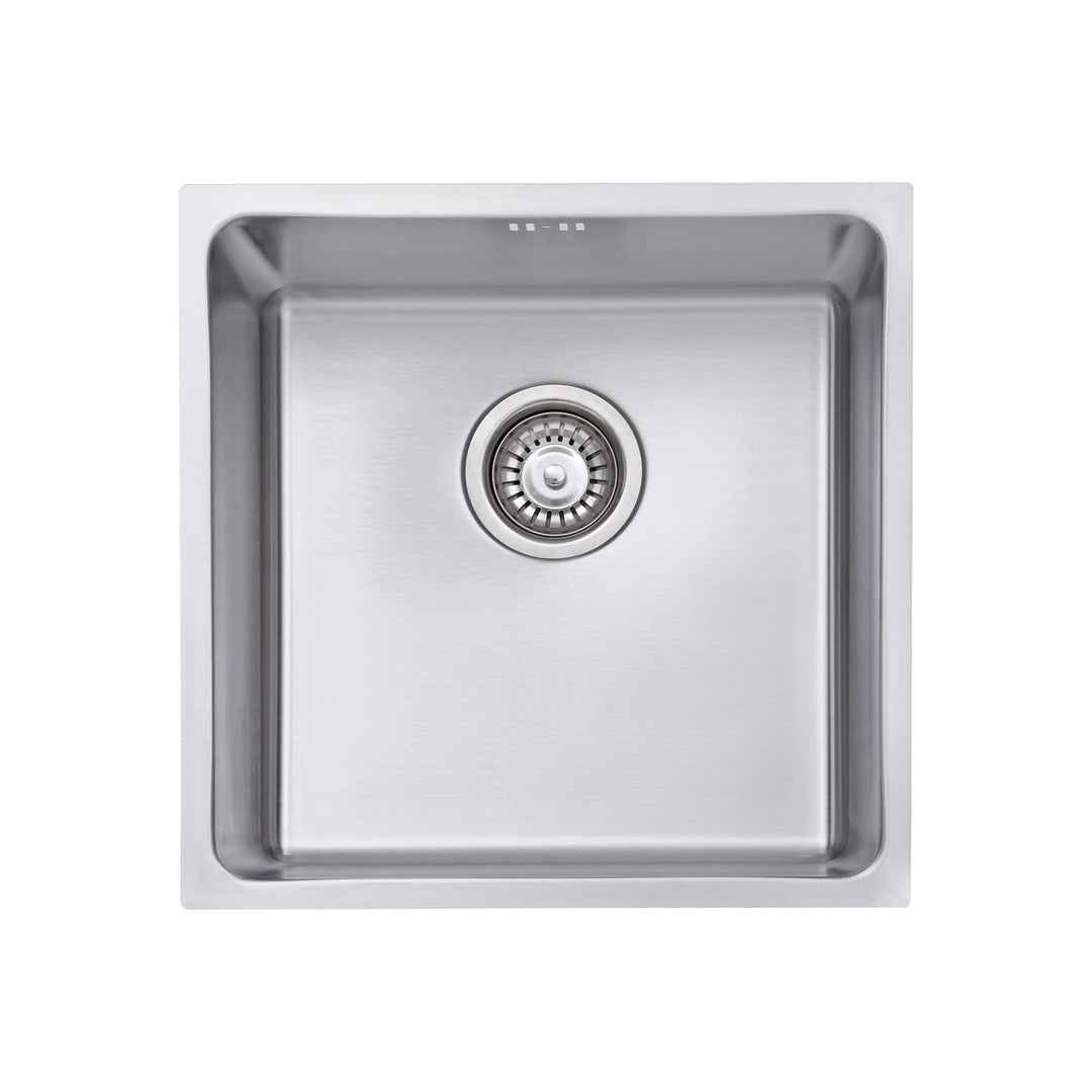JASSFERRY Küchenspüle 1 Becken Unterbau-Küchenspüle, Unterbauspüle aus Edelstahl Abfluss Rohrsatz, A