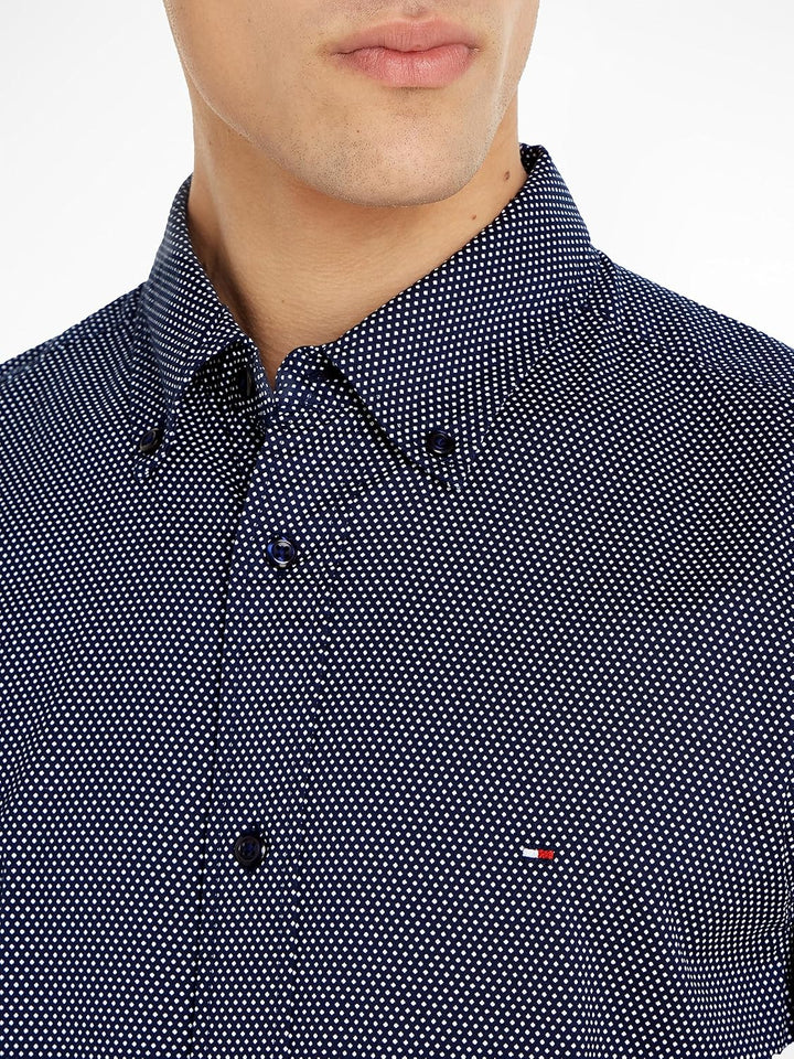 Tommy Hilfiger Regular Fit Hemd L Blau (Carbon Navy / White), L Blau (Carbon Navy / White)