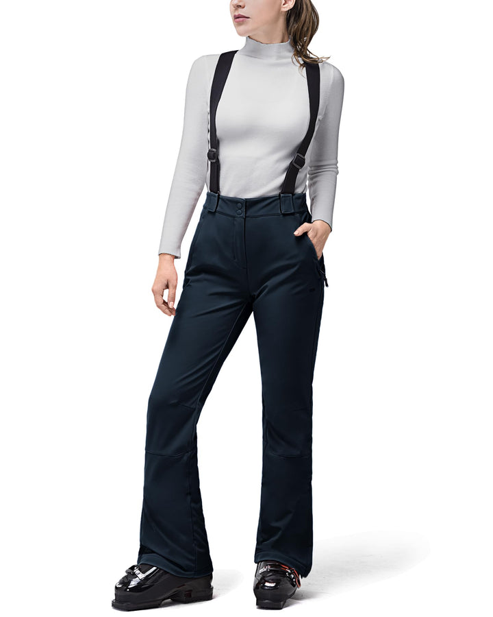 33,000ft Damen Skihose Hosenträgerhose Outdoorhose Wasserdicht Winddichte Softshellhose Warme Gefütt