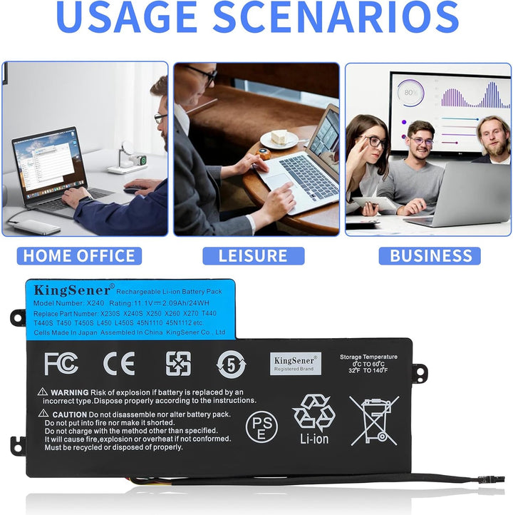 KingSener X240 45N1110 Laptop Akku Batterie für Lenovo ThinkPad T440 T440S T450 T450S X240 X250 X260