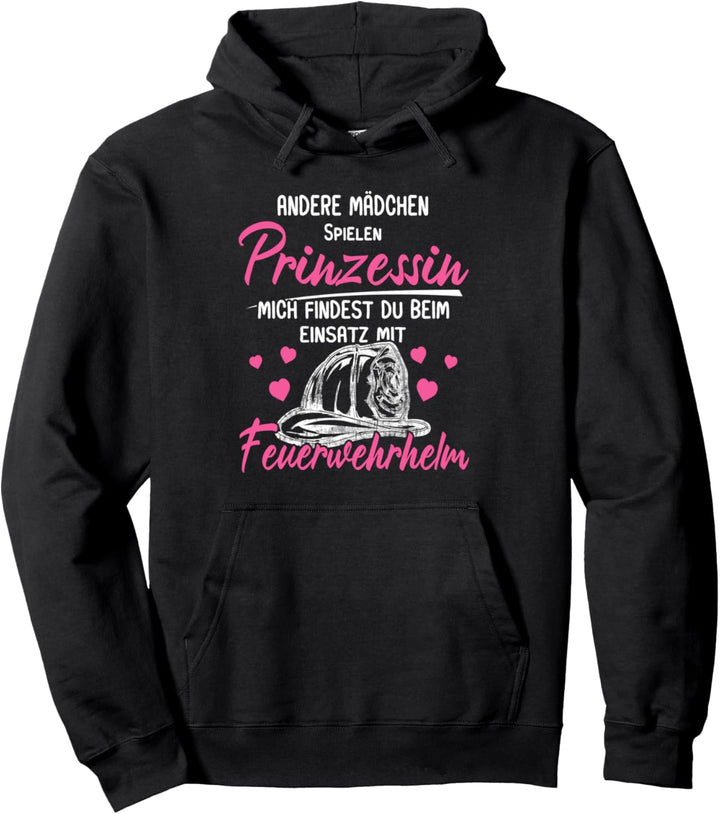 Feuerwehrfrau Feuerwehrhelm Mädchen Prinzessin Feuerwehr Pullover Hoodie