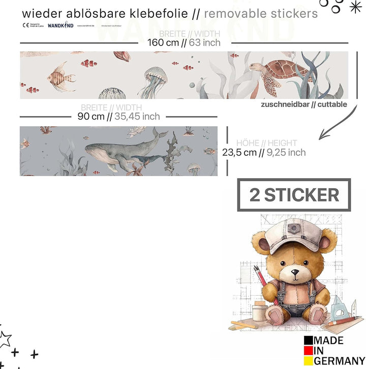 WANDKIND Aufkleber für IKEA KURA Kinderbett Hochbett Klebefolie Möbelfolie Sticker Kinderzimmer Unte