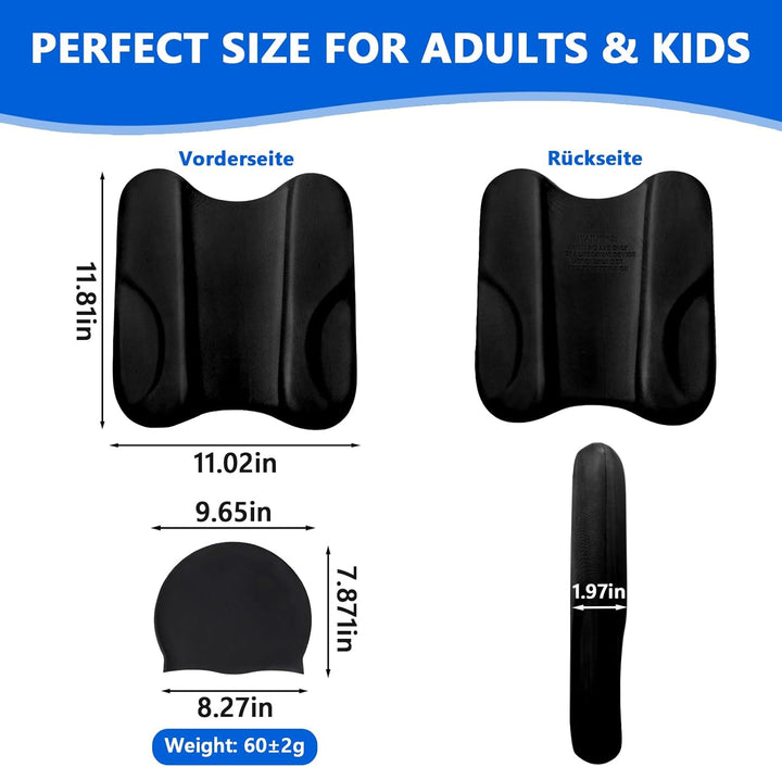 Pull Kick Schwimmbrett Kinder & Erwachsene, Swim Training Tool 2-in-1 Floating Aid for Competitive S