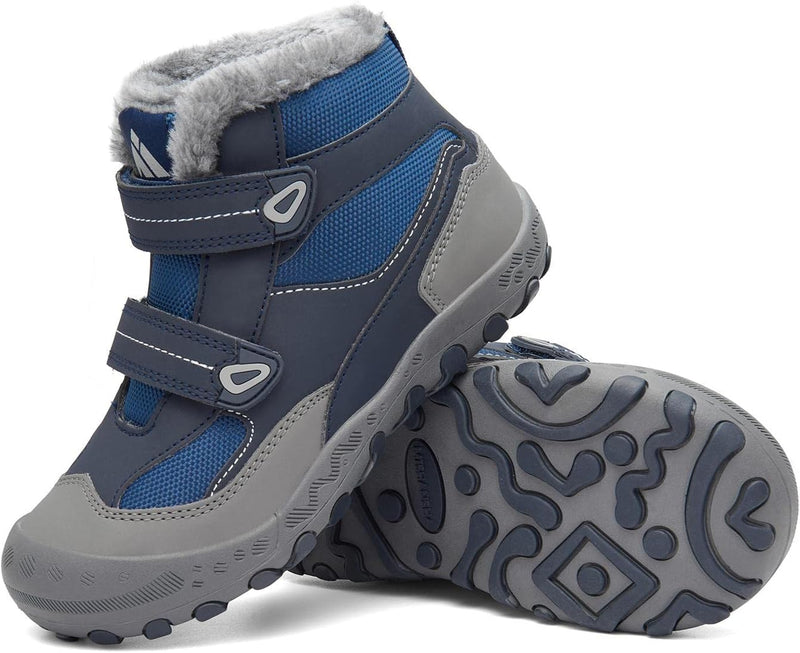 Mishansha Kinder Outdoor Winterschuhe Warm Gefüttert Winterstiefel, Gr.24-38 35 EU Denim Blau, 35 EU