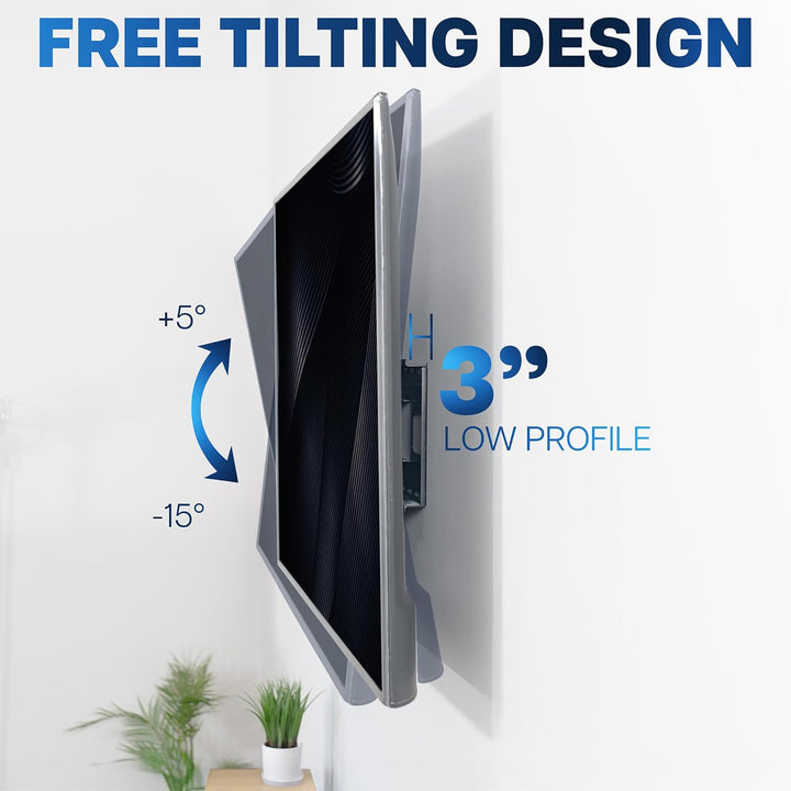 VIVO Robuste, extragrosse, schwenkbare TV-Wandhalterung mit Gelenkarm für 60 bis 120 Zoll LCD, LED,