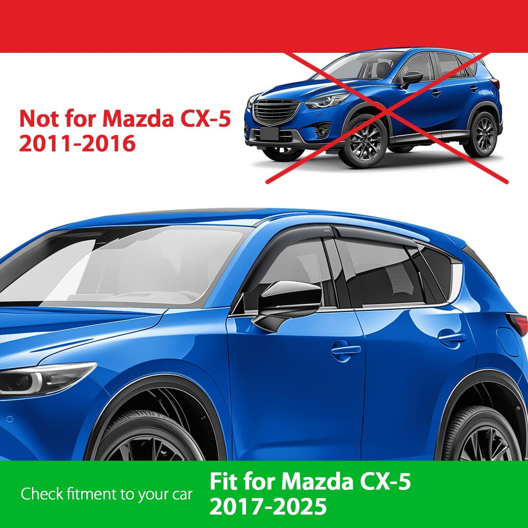 Goodyear Windabweiser für/kompatible mit Mazda CX-5 SUV 2017-2024 Autofenster Regenschutz, Regenabwe