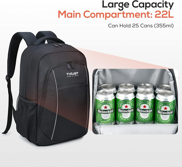 TOURIT kühlrucksack 22L, kühl Rucksack Kühltasche Wasserdichter Isolierter Thermo Rucksack für Männe