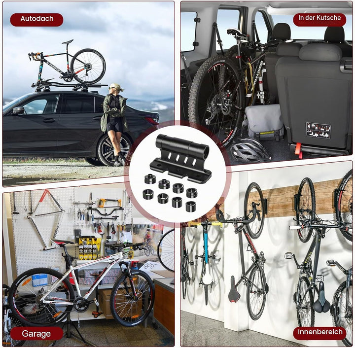 2 Stück Fahrradgabelhalterung Aluminiumlegierung Auto Fahrrad Dachträger Gabelhalterung Unterstützt