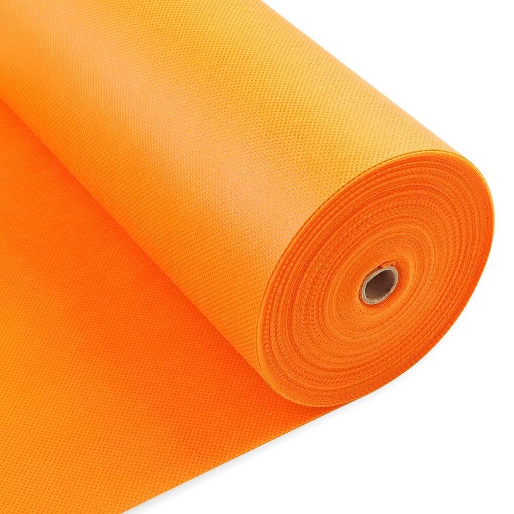 Tischdeckenrolle, 1 × 25M, Orange, Einweg Vlies Stoffähnlich Tischdecke Rolle, Meterware Tischtuchro