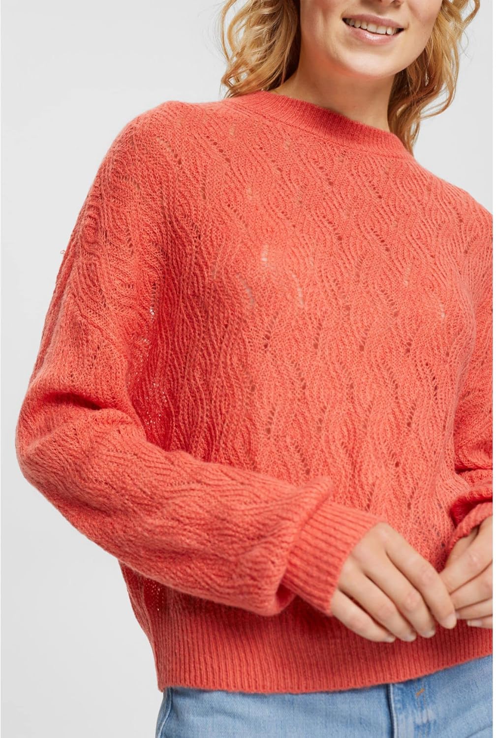ESPRIT Damen Pullover, 645/Coral