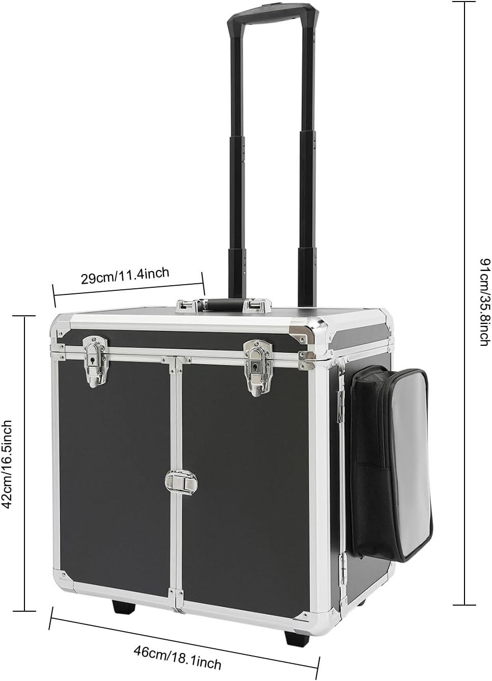Mobile Fusspflegekoffer Höhe 91cm Grosse Kapazität Fusspflege Trolley Kosmetikkoffer Multikoffer mit