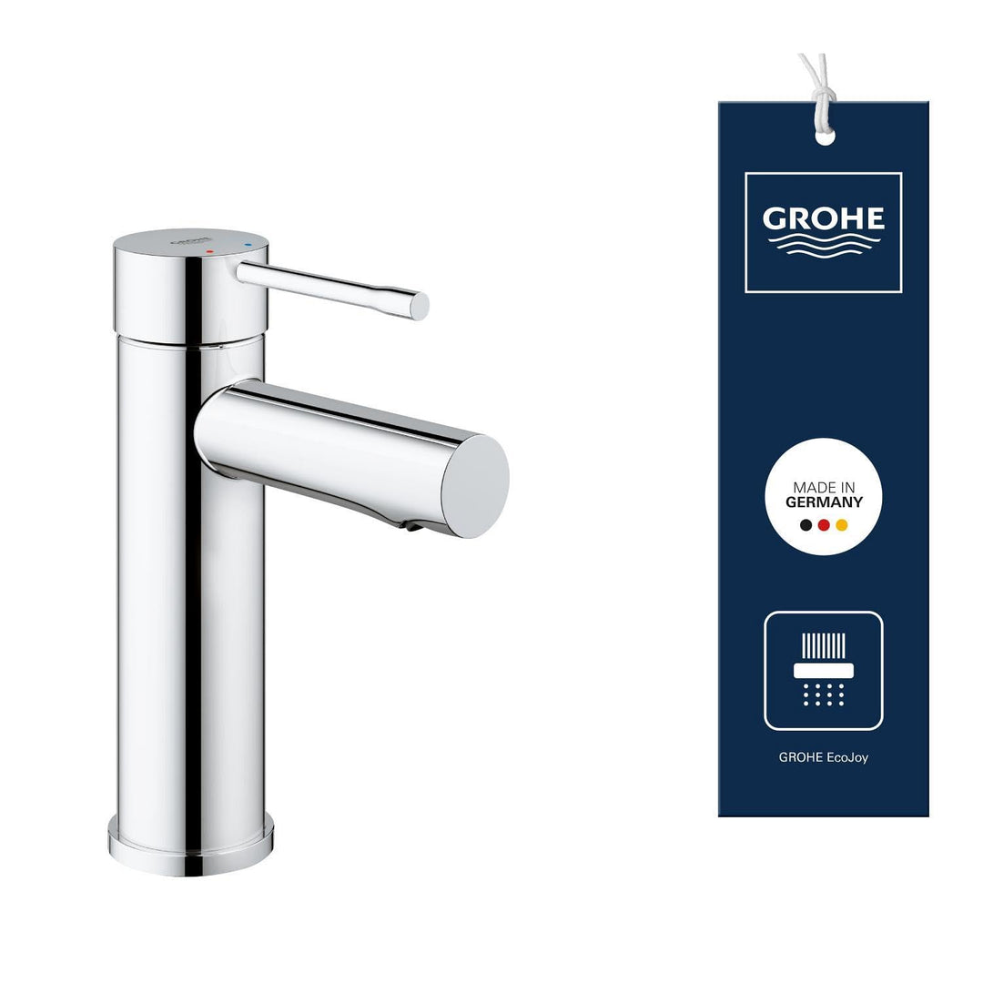GROHE Essence - Einhand-Waschtischarmatur (wassersparend, mit Temperaturbegrenzer, S-Size), chrom, 3