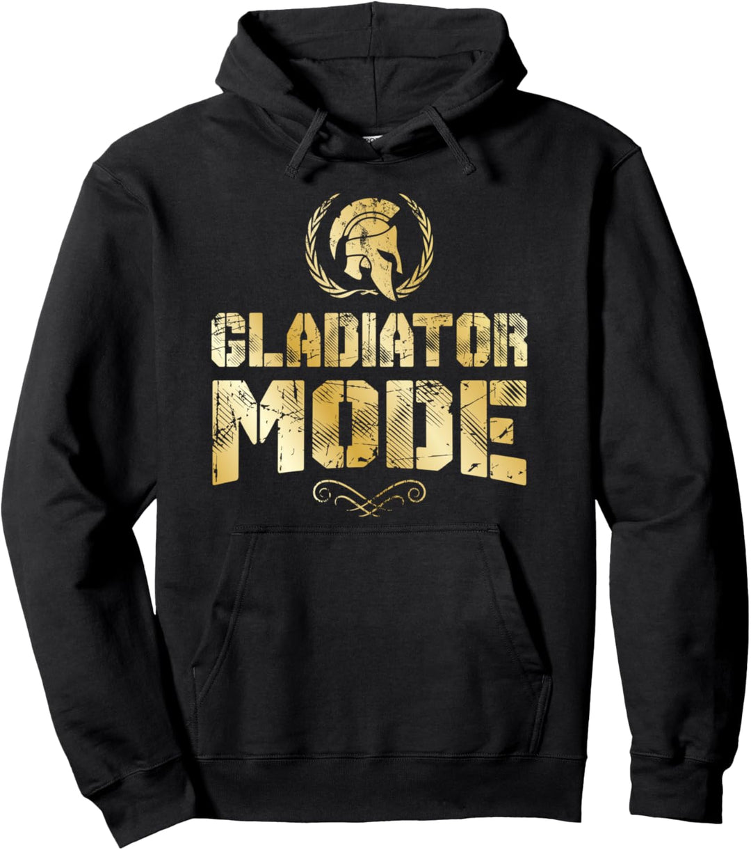 Gladiator Mode Gold Spartan Fitness Sparta Workout Gym Pullover Hoodie