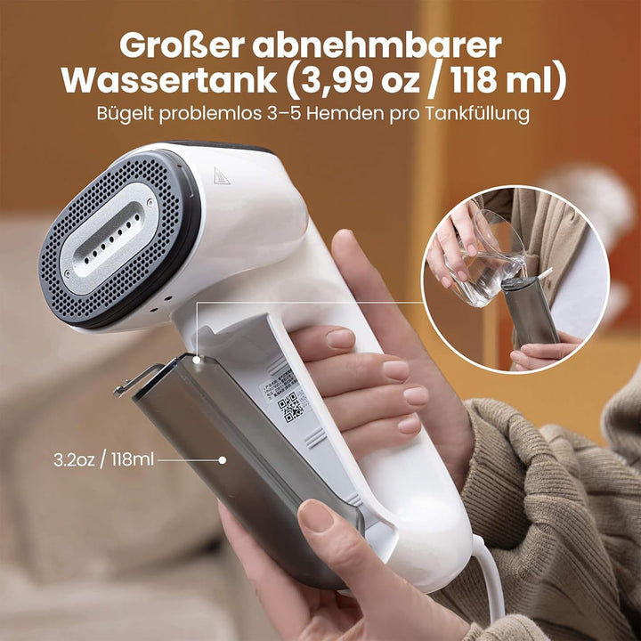 Neakasa Magic 1 Steamer Dampfglätter mit Saugfunktion, tragbarer Reisedampfglätter, 2300 Pa Saugleis