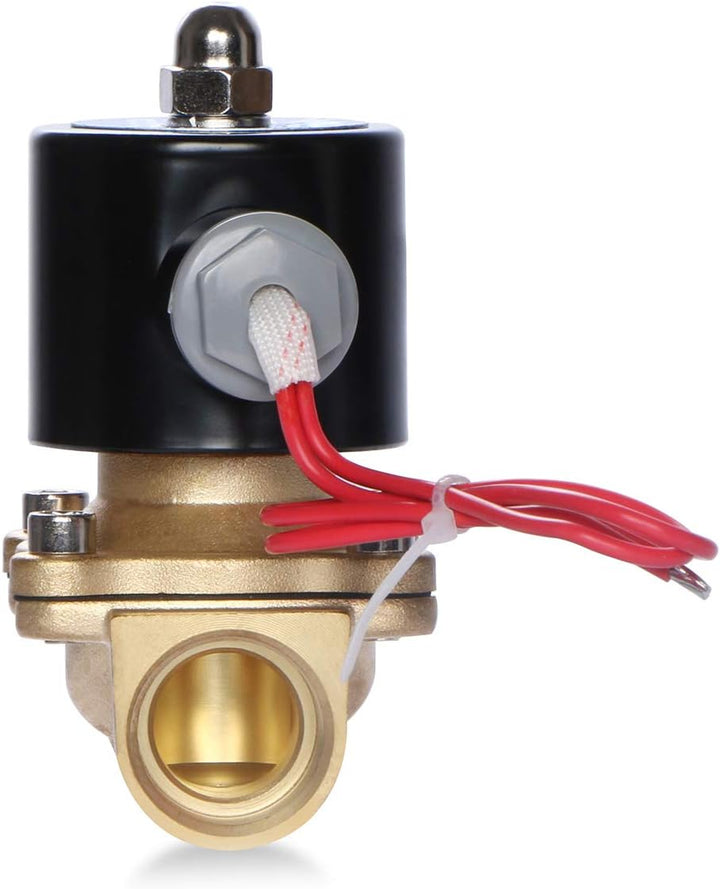 U.S. Solid 3/4" G 220V 230V AC Messing Magnetventil Direktgesteuert für Wasser Luft Gas Öl NC Brass