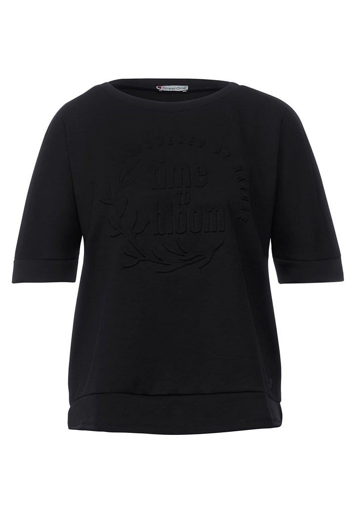 Street One Damen Damenshirt A318519 36 Schwarz, 36 Schwarz
