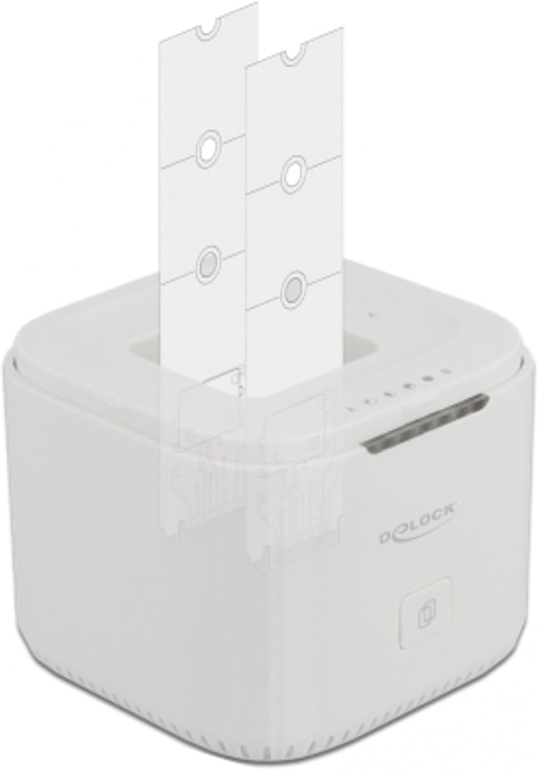 Delock M.2 Dockingstation für 2 x M.2 NVMe PCIe SSD mit Klon Funktion, 63331