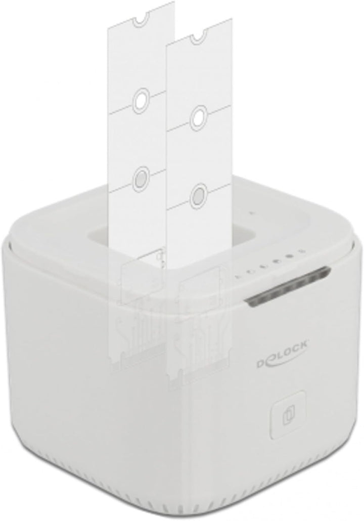 Delock M.2 Dockingstation für 2 x M.2 NVMe PCIe SSD mit Klon Funktion, 63331