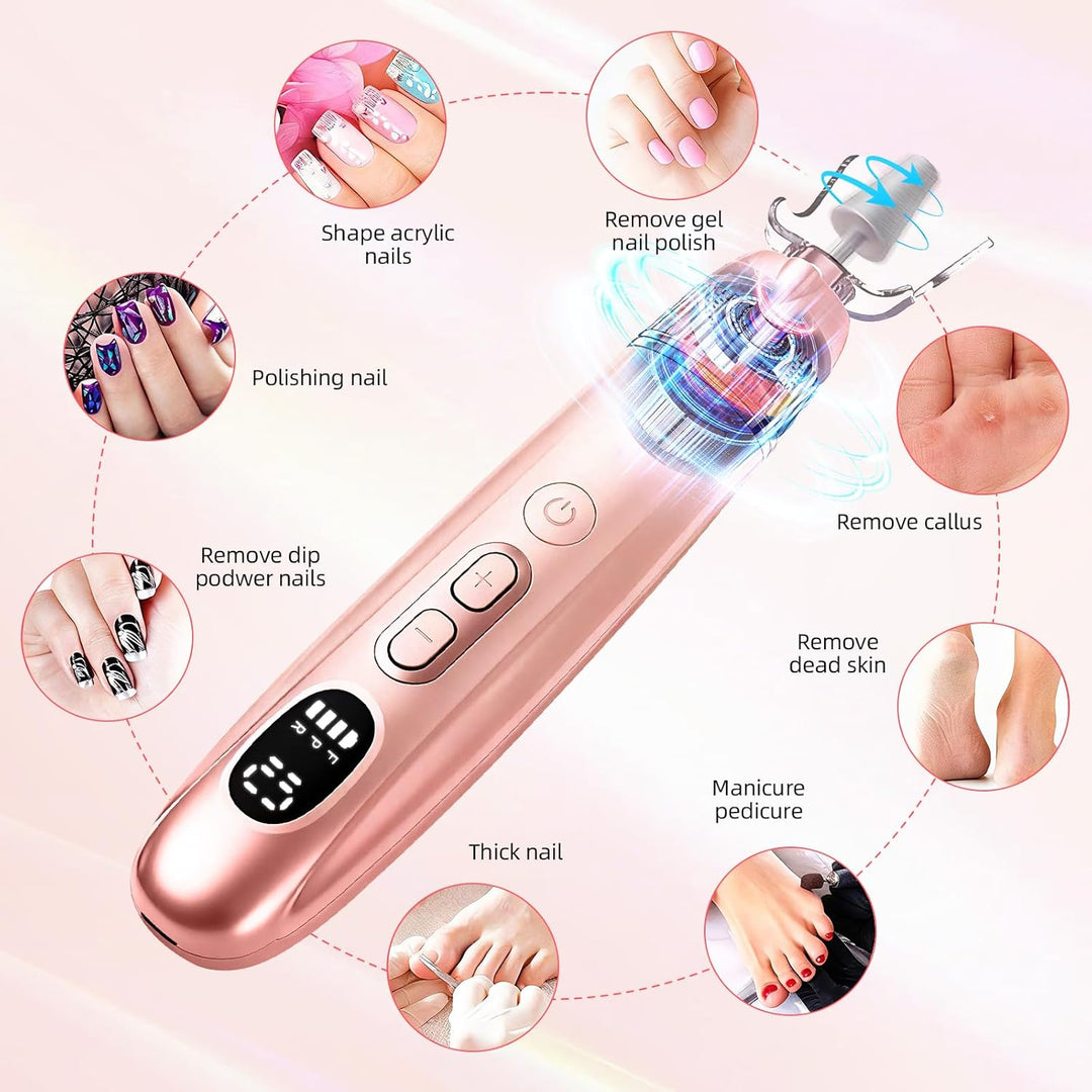 Elektrische Nagelfeile Nagelfräser Kabellos - 15 in 1 Professionell Fräser Nägel Nail Drill, Nagelfr