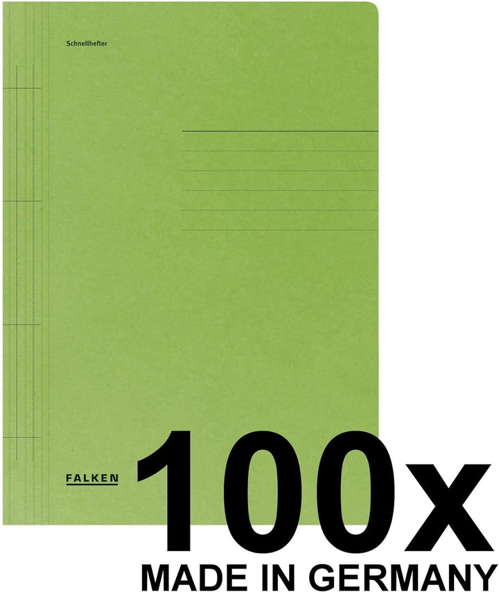 Original Falken 100er Pack Schnellhefter. Made in Germany. Aus Recycling-Karton für DIN A4 kaufmänni