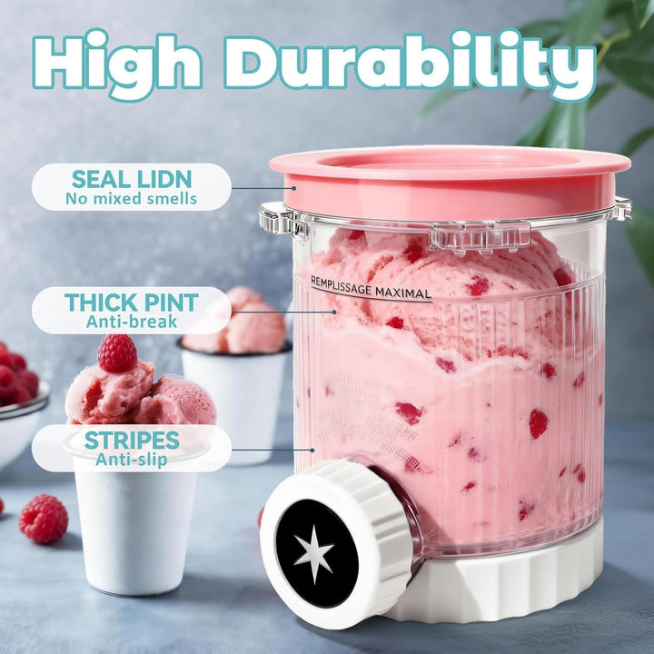 2er Pack Ninja Swirl Creami Eisbehälter | 480 ml Gefrierbehälter für NC700 & NC701EU Serie | Mit int