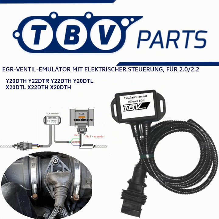 TBVPARTS AGR-VENTIL-ABBRECHEN EMULATOR WAHLER 7375D MIT ELEKTRISCHER STEUERUNG 2.0 / 2.2 DTI ABBRECH