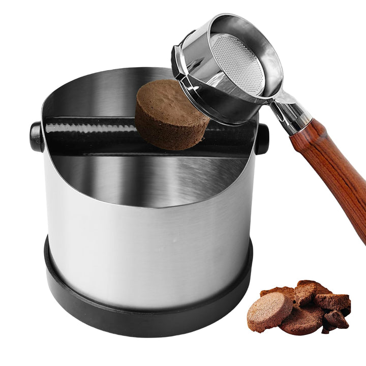 Abklopfbehälter für Siebträger, Kaffeesatz Abschlagbehälter, Kaffeesatzbehälter, 700 ml Knock Box, E