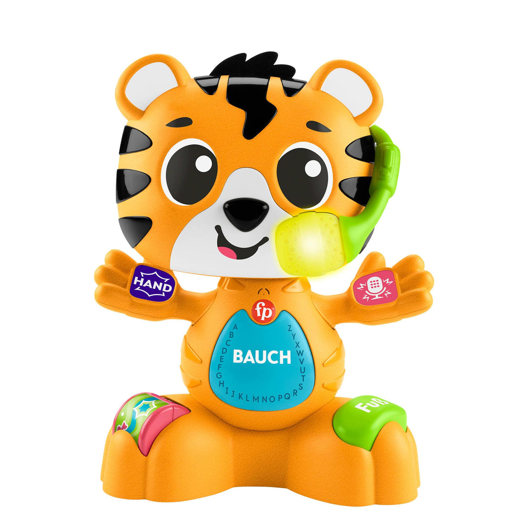 Fisher-Price Lernspielzeug für Babys und Kleinkinder, Beat Bande Lern & Tanz Tiger Justin mit Geräus