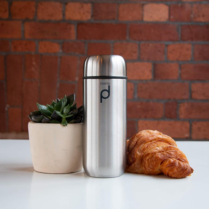 Pioneer DrinkPod Isolierflasche aus Edelstahl 0,2 L Doppelwandig Thermo-Lebensmittelbehälter 6 Stund