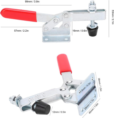 4 Stück Kniehebelspanner, 182 kg / 401.2 lb Kniehebelspanner Verstellbar Schnellspanner Horizontal T