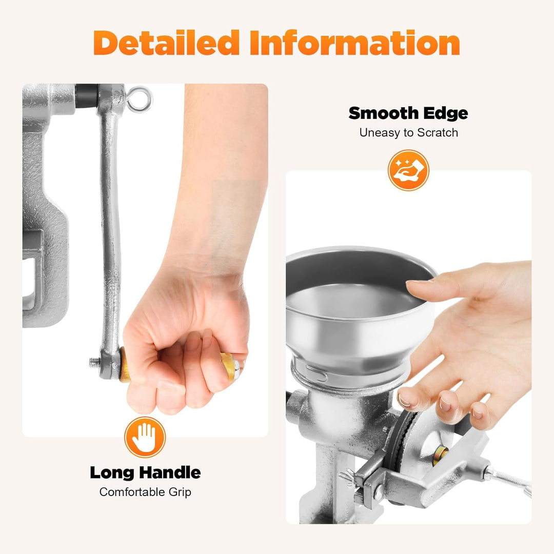 Manuelle Getreidemühle, Gusseisen Flockenquetsche, Kornmühle Haferquetsche Mais Nuss Mohn Schrotmühl