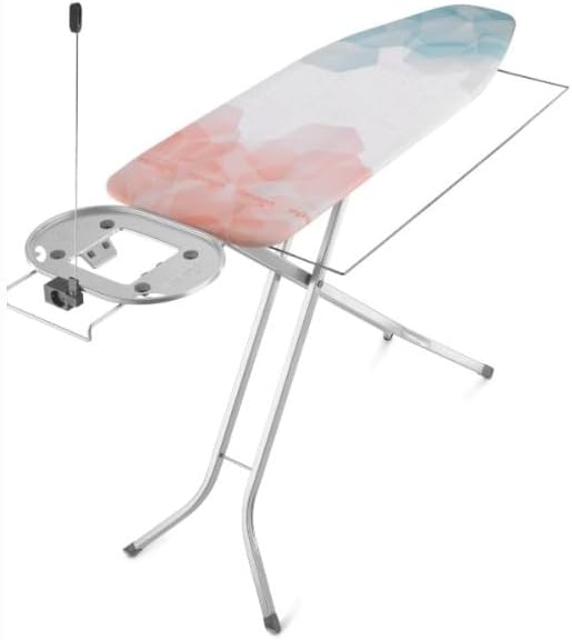Vileda Bügelbrett Perfect 2 in 1 Plus, mittlere Oberfläche, 122 x 44 cm, bewegliche Bügeleisenablage