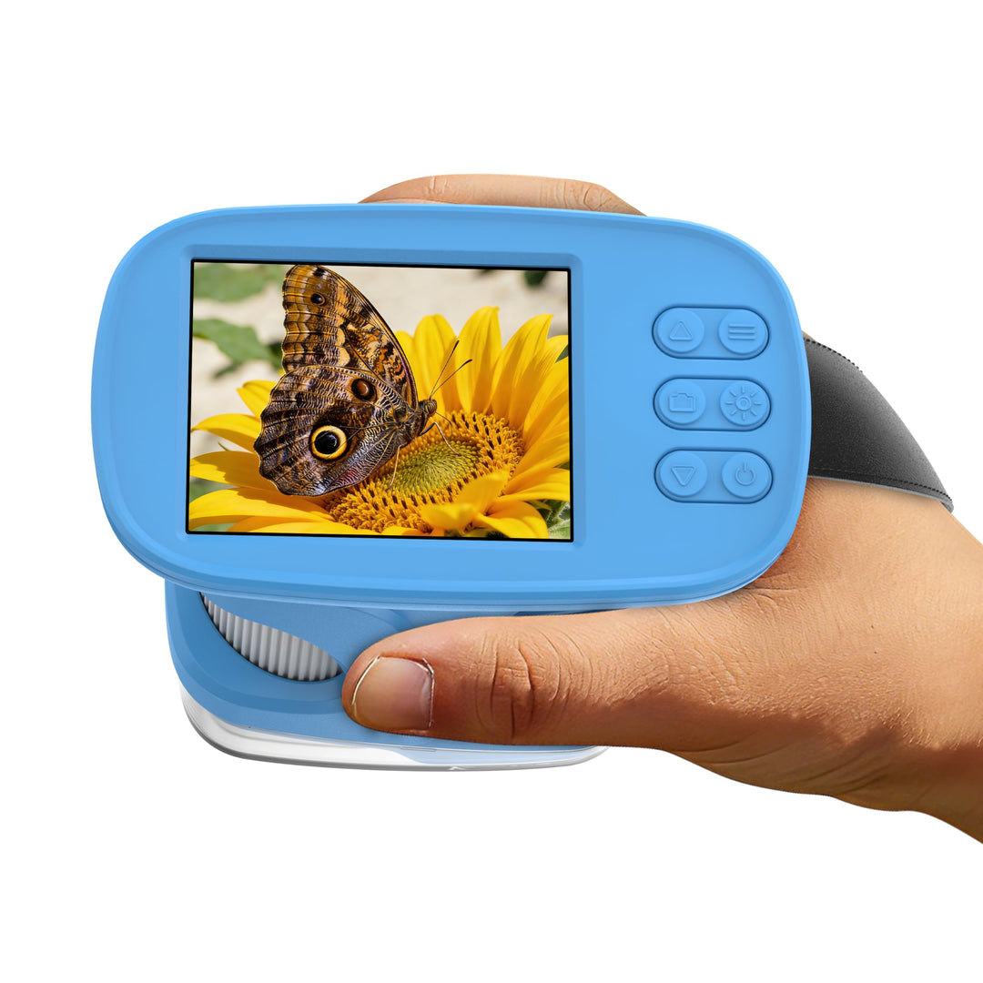 2,4-Zoll-Display-4K-Mikroskop für Kinder Tragbares Mini-Taschenmikroskop (1000-fache Vergrösserung)