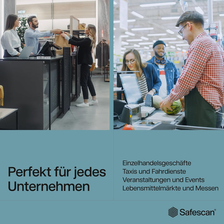 Safescan 2000 Tragbare Geldzählmaschine, zählt sortiert Geldscheine - Banknotenzähler für unterwegs