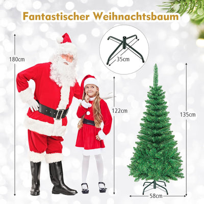 GOPLUS 135/200/225cm Weihnachtsbaum künstlich mit Beleuchtung, LED Tannenbaum künstlich, Weihnachtsb