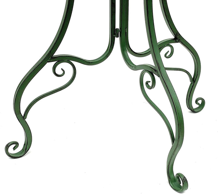 DanDiBo Tisch Halbrund Wandtisch 93995 Beistelltisch Metall 80 cm Gartentisch Halbtisch Halbrundtisc