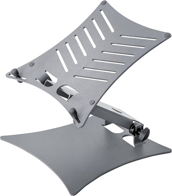 K&M 12195 Laptop-Ständer basaltgrau - Aluminium/Stahl - verstellbare Notebook-Ablage - für Schreibti