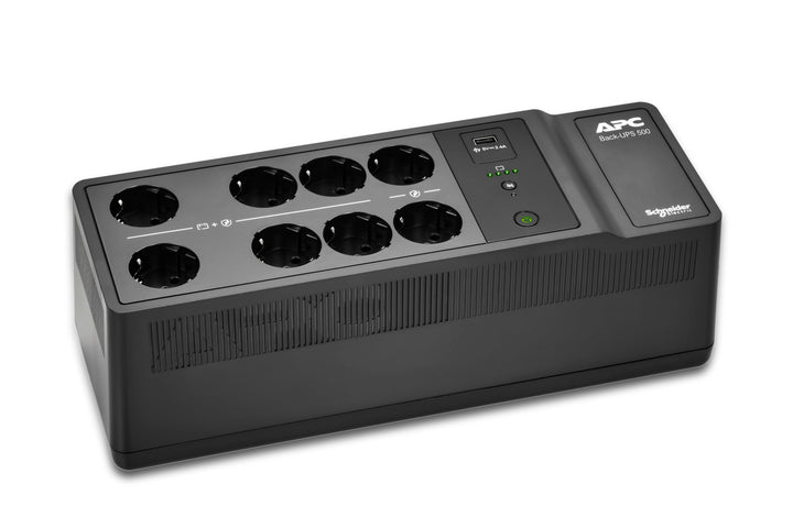 USV APC für Zuhause, 500 VA USV Notfall Akku mit AVR, (1) USB-Ladeanschluss, Back-UPS USV USV BE500G