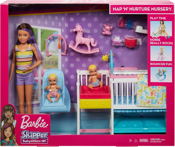 Barbie Skipper Babysitter Inc, Nap 'N' Nurture Kinderzimmer Accessoires, Kinderbetten, Schaukelpferd